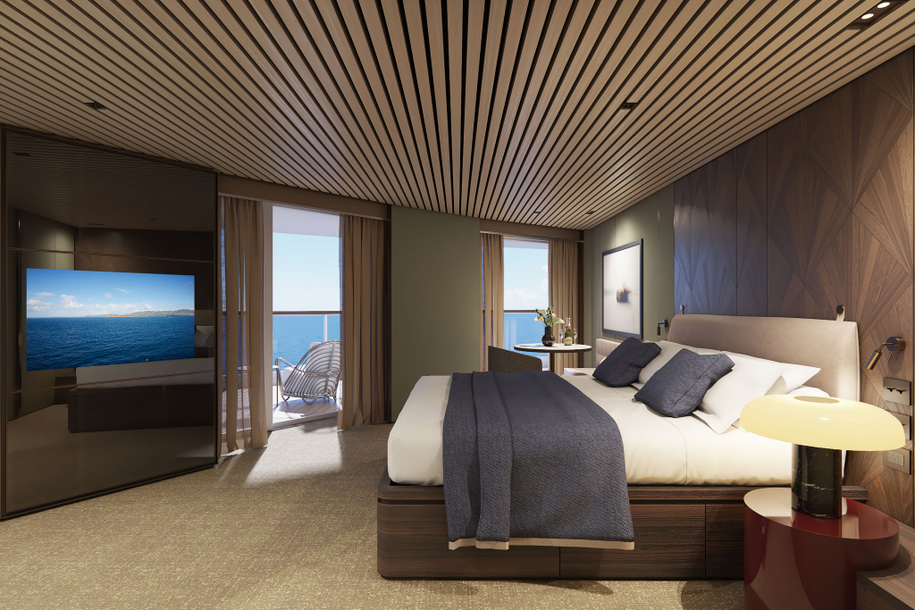 H4 The Haven Aft-Facing Owner’s Suite with Large Balcony
